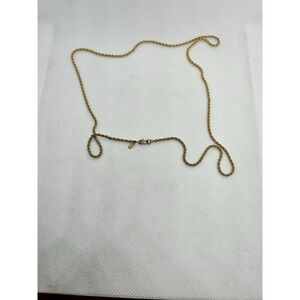 Vintage Cyntra Gold Tone Chain Necklace – Rope Twist Link, 24"